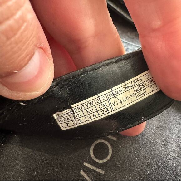 Vionic Orthaheel Black Strappy Slingback Sandals Womens Size 7 Crocodile Reptile - Picture 9 of 10